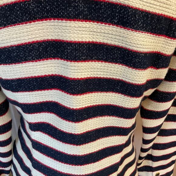 Cabi Cruise Tweed Blazer Nautical Striped Jacket Womens lady jacket beach preppy - Picture 12 of 14